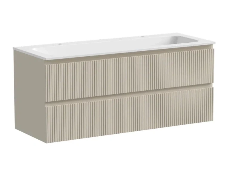 Тумба под раковину подвесная Sancos Snob T 120 см beige soft SNT120CE (детальная фотография), современная, hi-tech