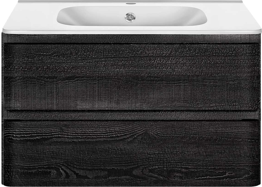 Тумба с раковиной подвесная Vincea Vico VMC-2V800 79,4 см с выдвижными ящиками (детальная фотография), окрашенные, под дерево