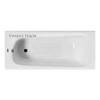 Чугунная ванна Vinsent Veron Concept VCO1507042-AS, 150 x 70 см, с антискользящим покрытием, цвет белый