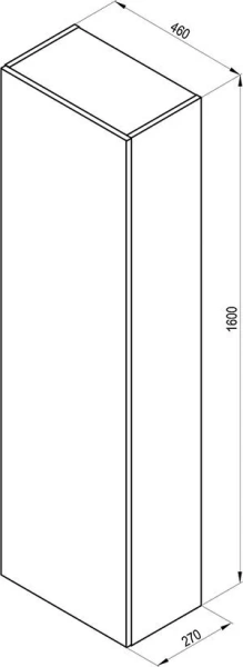 Шкаф-пенал подвесной Ravak Formy 46 см орех X000001262 (детальная фотография), 45 см