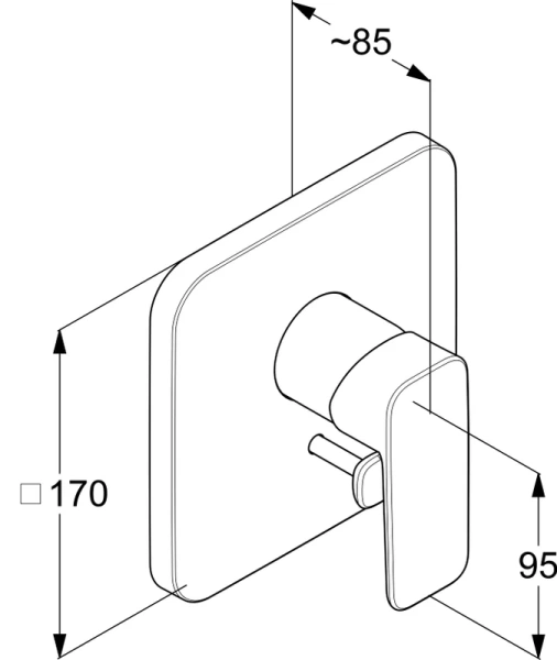 Смеситель для душа Kludi Pure&Style встраиваемый 406500575 (детальная фотография), хром
