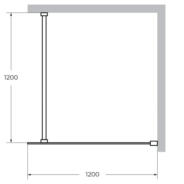 Душевая перегородка Cezares Liberta 120 см стекло прозрачное, профиль хром LIBERTA-L-1-120-120-C-Cr (детальная фотография), современные, hi-tech