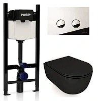 Унитаз с инсталляцией Valsir Dream с клавишей хром