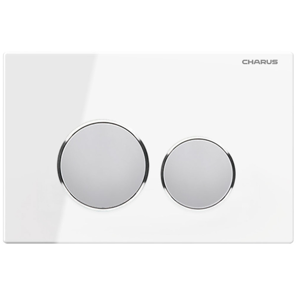 Клавиша смыва Charus Bagliore белая FP.330.WHITE.10 (детальная фотография)