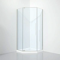 Душевой уголок Black&White Stellar Wind 90x90 см профиль хром, стекло прозрачное