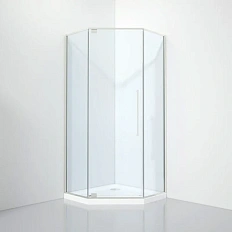 Душевой уголок Black&White Stellar Wind 90x90 см профиль хром, стекло прозрачное
