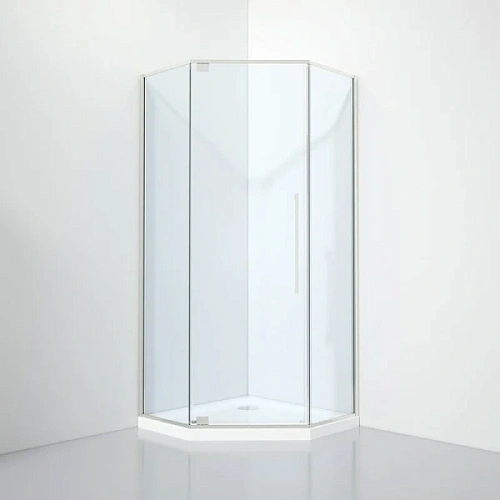 Душевой уголок Black&White Stellar Wind 90x90 см профиль хром, стекло прозрачное - фото 1
