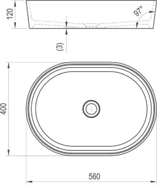 Раковина накладная Ravak Moon 2 XJN01300002 (детальная фотография), в наличии