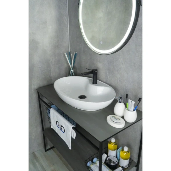 Раковина GID Lago N9438 65 см белая 51151 (детальная фотография), белые