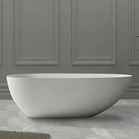 Ванна из искусственного камня Abber Stein 160x75 см белая матовая