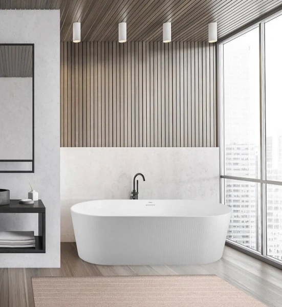 Ванна акриловая BelBagno 170x80 см белая матовая BB411-1700-800-MATT (детальная фотография), современныe, hi-tech