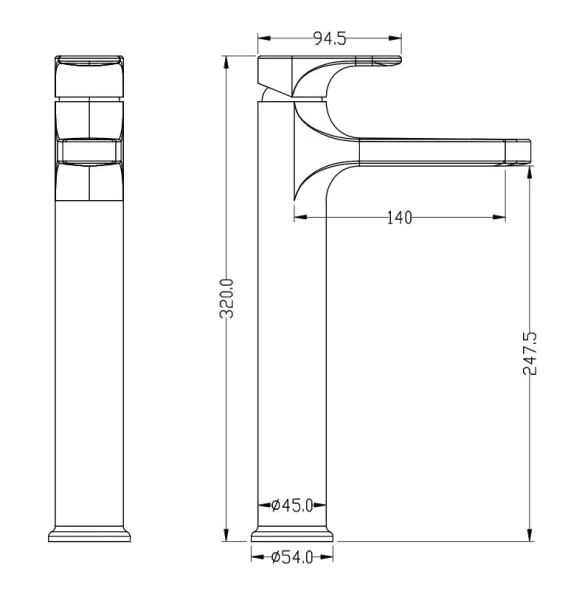 Смеситель для раковины Boheme Spectre хром 452-CR (детальная фотография), для раковины