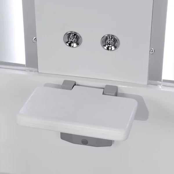 Душевая кабина Deto EM 170x90 см с гидромассажем EM4517GM (детальная фотография), хромированный профиль