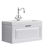 Тумба под раковину подвесная Aqwella Empire 80 см белый глянец