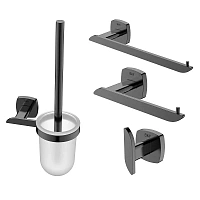 Набор аксессуаров для ванной Black&White Gravity оружейная сталь