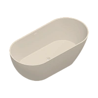 Ванна Radostone Roberta, 165 х 80 см, искусственный камень, крем, VRBA40000165