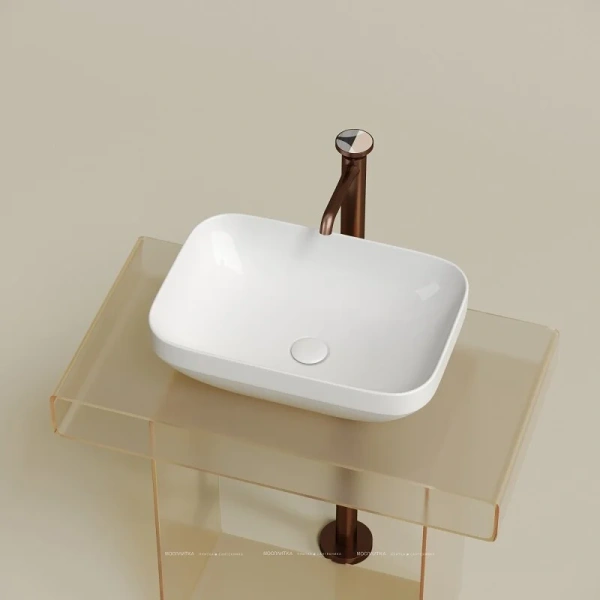 Раковина Ceramica Nova Element 50 см белая CN6055 (детальная фотография), накладные (на столешницу)