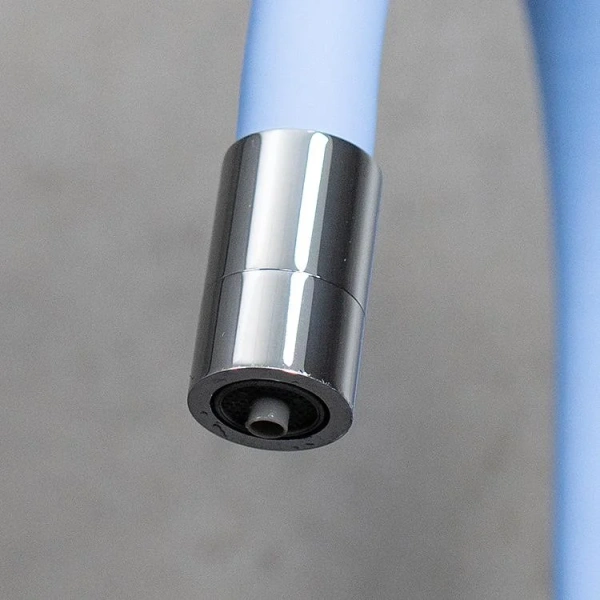 Смеситель для кухни Lemark Comfort хром/голубой LM3075C-SkyBlue (детальная фотография), хром, комбинированные, другие