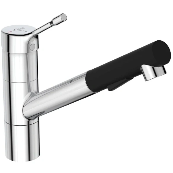 Смеситель для кухни Ideal Standard Ceralook однорычажный, серебряный шторм BC297GN (детальная фотография), матовый хром
