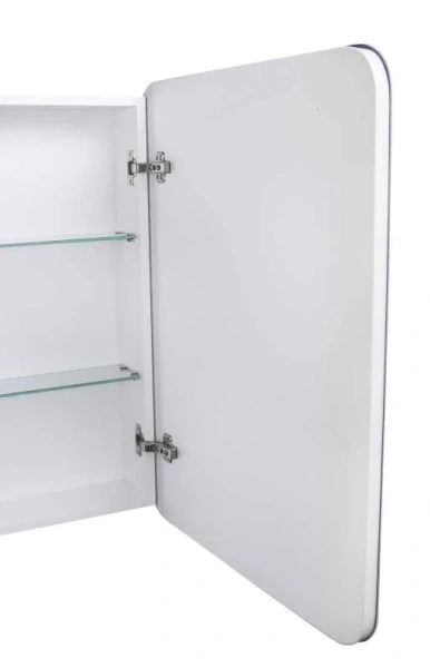 Зеркальный шкаф с подсветкой Style Line Каре 55 см белый СС-00002334 (детальная фотография), навесные