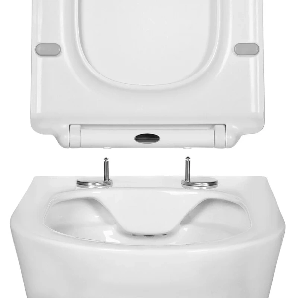 Унитаз подвесной Акватек Альфа безободковый AQ1910-00 (детальная фотография), фарфор, керамика