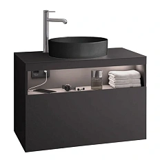 Тумба под раковину подвесная Keuco Stageline 80 см вулканит