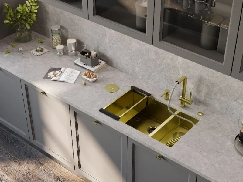 Мойка для кухни Omoikiri Taki 69-2-U/IF-LG 499 69 см врезная 4997051 (детальная фотография), прямоугольной формы