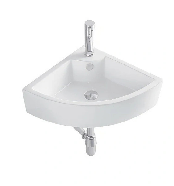 Раковина Акватек 32.5 см угловая AQ5166A-00 (детальная фотография), из санфарфора