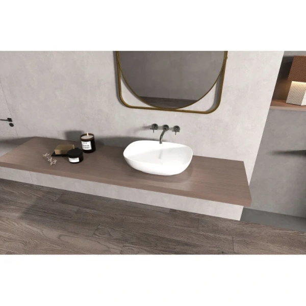 Раковина Abber Stein 51.5 см белая матовая AS2637 (детальная фотография), накладные (на столешницу)