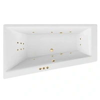 Ванна гидромассажная Excellent Sfera Smart 170 x 100 см, левая, белый/золото, WAEX.SFL17.SMART.GL