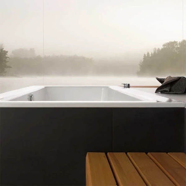 Ванна стальная Bette One, 180 х 80 х 42 см с шумоизоляцией, для удлиненного слива-перелива, белая, 3313-000 (детальная фотография), современныe, hi-tech