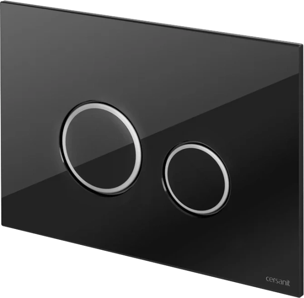 Клавиша смыва Cersanit Twins черная 64117 (детальная фотография), нет в наличии