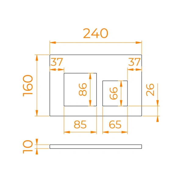 Клавиша смыва RGW SWH-09Gb золото 68420009-06 (детальная фотография), по запросу