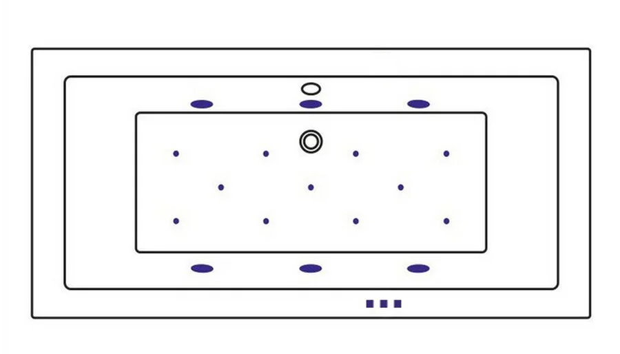 Ванна гидромассажная Whitecross Savia Duo Relax, 170 х 80 см, увеличенная толщина акрила, усиленная армировка, белый/бронза, 0103.170080.100.RELAX.BR (детальная фотография), акриловые