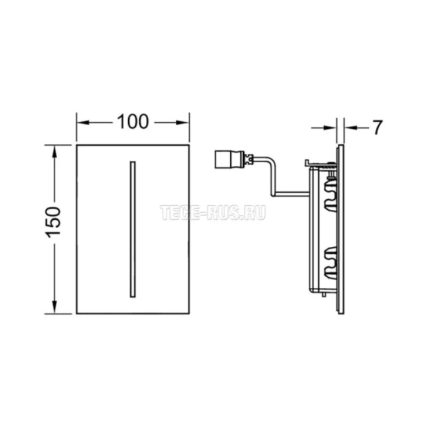 Клавиша смыва Tece TECEfilo белая 9242061 (детальная фотография), нет в наличии