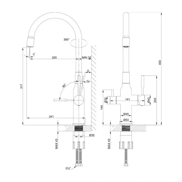 Смеситель для кухни Lemark Expert сталь/белый LM5083S-White (детальная фотография), для кухни