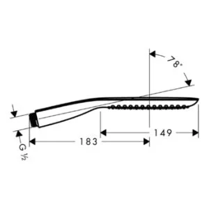 Лейка для душа Hansgrohe PuraVida белый/хром 28558400 (детальная фотография), по запросу