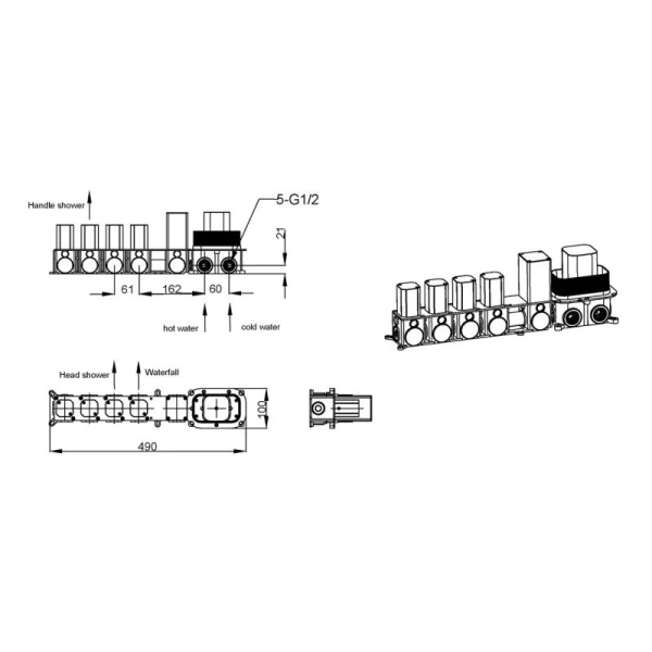 Душевой комплект Boheme Zodiac никель 133-NB (детальная фотография), другие