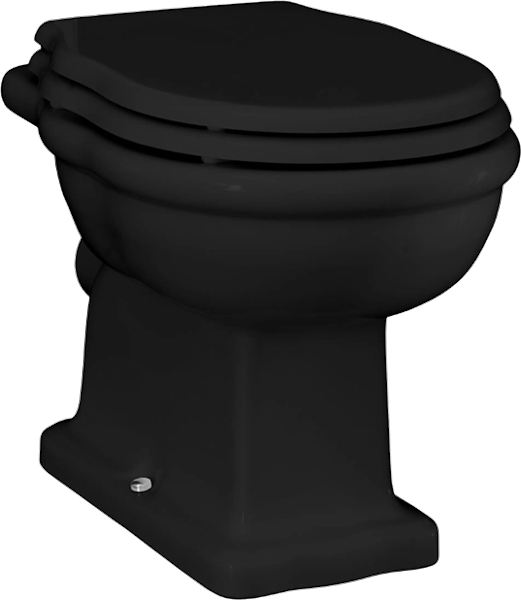 Унитаз напольный ArtCeram Hermitage черный, выпуск в стену HEV003 03 00 (детальная фотография)