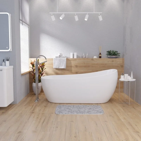 Ванна акриловая Grossman Galaxy, 170 x 75 см, отдельностоящая, белая глянцевая, GR-1403 (детальная фотография), современныe, hi-tech