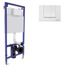 Инсталляция для унитаза Berges Novum клавиша S4 Soft Touch белая