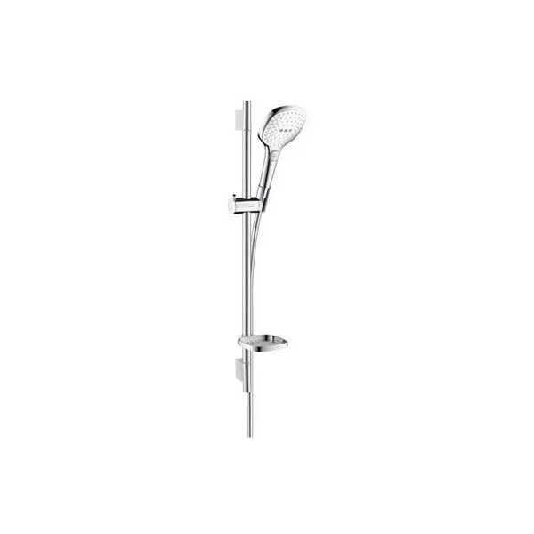Душевой комплект Hansgrohe Raindance Select E 27038400 (детальная фотография), хром, белые