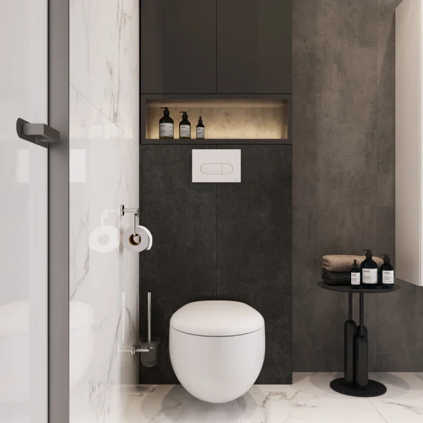 Унитаз подвесной VitrA Memoria белый глянец 5885B403-0101 (детальная фотография), современные, hi-tech, круглые