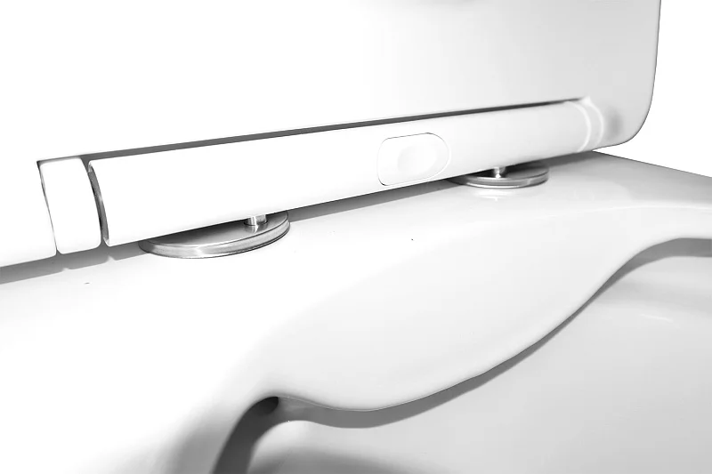 Унитаз компакт Azario Anteo Round белый AZ-1219A (детальная фотография), безободковые, сиденье с микролифтом , с антивсплеском, компакт, низкие index_1