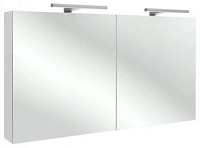 Зеркальный шкаф с подсветкой Jacob Delafon 120 см белый блестящий лак