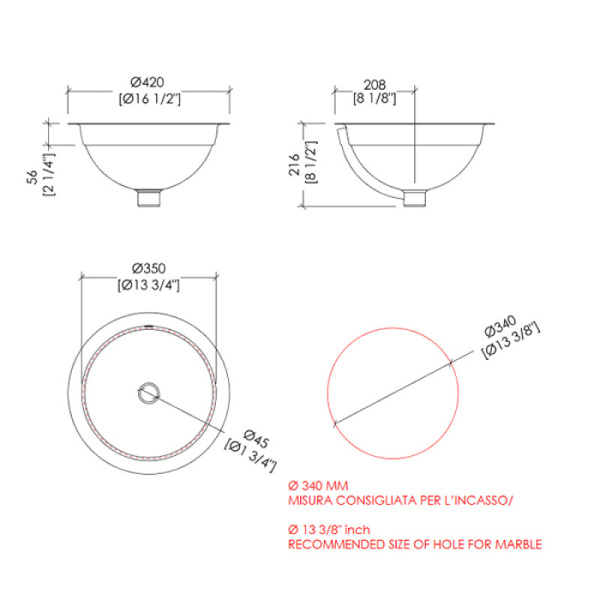 Схема (детальная фотография), встраиваемые (в столешницу)