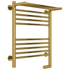 Полотенцесушитель электрический правый, с полкой цвет золото Сунержа Богема 2.0 600х500