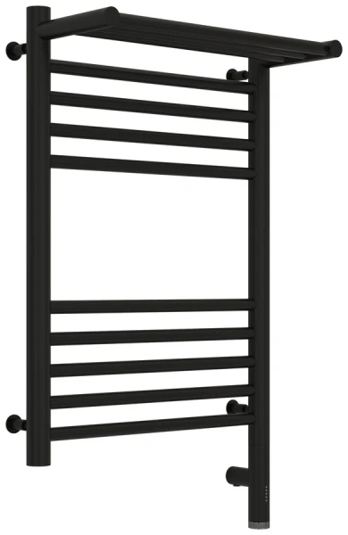 Полотенцесушитель электрический Сунержа Богема 3.0 6040 40х60 см с полкой (детальная фотография), электрические с наружной вилкой, электрические скрытого подключения, левое подключение