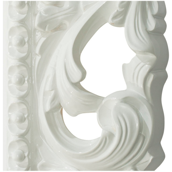 Зеркало овальное с фацетом, цвет белый глянец, Tessoro Isabella 76 TS-10210-W (детальная фотография), по запросу