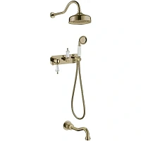 Душевой комплект Boheme Medici бронза ручка Swarovski